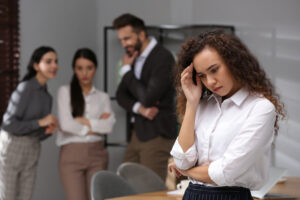 woman being bullied in the workplace